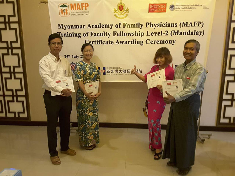 Mandalay Family Medicine Trainers Completed Faculty Training Level-2